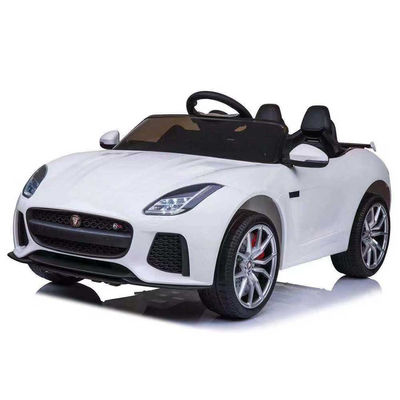 Auto elettrica bambini jaguar f-type 12V sedile pelle MP3 usb telecomando bianca