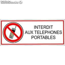 Autocollant interdit aux téléphones portables