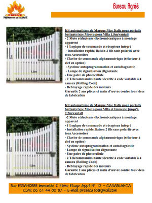 automatisme Pour Portes Kit de Marque Nice Italie pour portails battants - Photo 2