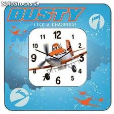 Avions Disney Alarme Horloge en bois