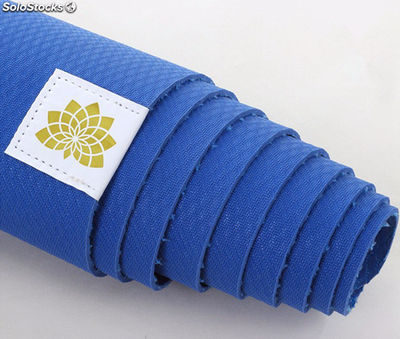 Azul caucho natural estera de yoga Bikram Yoga Mat Travel Mat - Foto 3