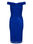 Azul real de lentejuelas Vestido a media pierna de encaje Bardot - Foto 2
