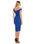 Azul real de lentejuelas Vestido a media pierna de encaje Bardot - Foto 3