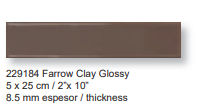 Azulejo Farrow clay glossy