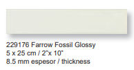 Azulejo Farrow fossil glossy
