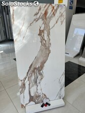 Azulejo imitacion marmol veta naranja 60x120