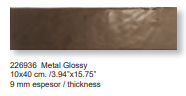 Azulejo Metal glossy 10X40 - Foto 2