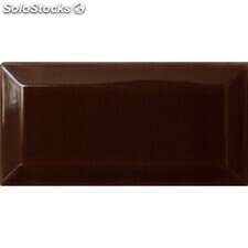 Azulejo metro chocolate brillo 1ª 7.5x15