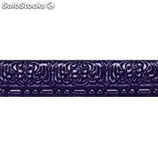 Azulejo para zócalos moldura relieve cobalto brillo 1ª 5x20
