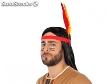 b/s cinta para cabeza con 2 plumas indio