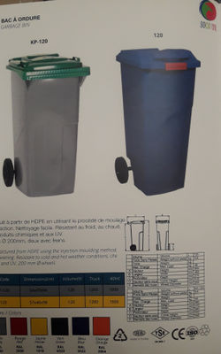 Bac a ordure 120L / poubelle a dechet - Photo 4