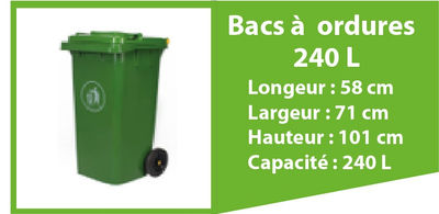 Bac a ordure 240l (maroc) - Photo 4