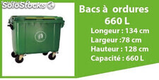 Bac a ordure 660 L Maroc