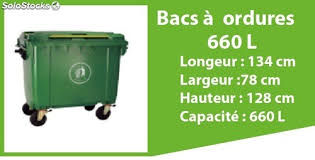 Bac a ordure 660 litres - Photo 3