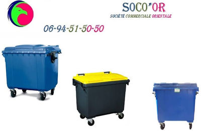 Bac a ordure Maroc Poubelle plastique Maroc bac ordures 770 litres