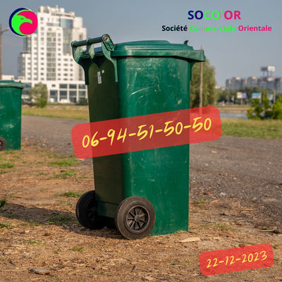 Bac à ordure poubelle Maroc taro plastique pvc traitement déchet recyclage 1