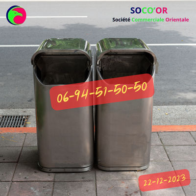 Bac à ordure poubelle Maroc taro plastique pvc traitement déchet recyclage 7
