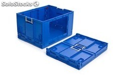 Bac plastique 96285-06 800x600x465 mm porte latérale - bleu