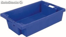 Bac plastique 99015-06 - 600x400x150 mm - parois pleines - bleu