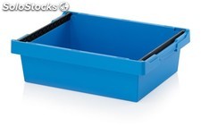 Bac plastique mbb6417 - 600x400x170 mm empilable sur étriers - bleu