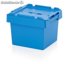 Bac plastique mbd 4327- 400x300x290 mm - couvercle solidaire - bleu