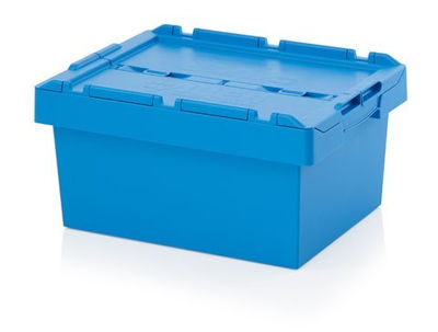 Bac plastique mbd6427 - 600x400x290 mm - avec couvercle crocodile - bleu