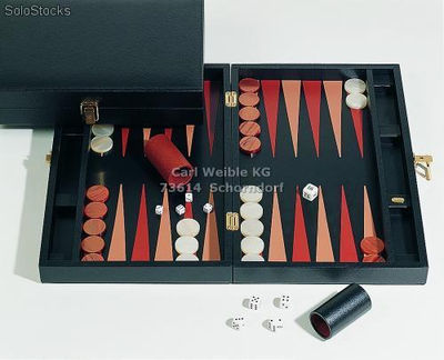Backgammon - Exklusives Leder