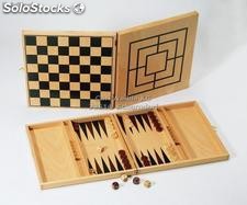 Backgammon, Mühle und Dame Kassette
