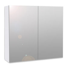 Badeschrank mit Spiegel ASHLEY Weiß 60x15x60cm