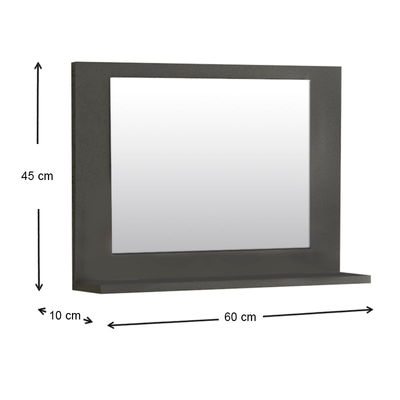 Badezimmerspiegel SLIM Anthrazit 60x10x45cm - Foto 4