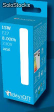Baixo consumo de espiral lâmpada 15w-27 e Mini (azul)