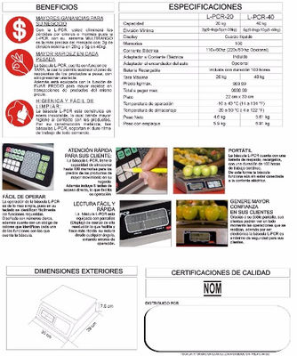 Balanza electrónica liquidadora marca: TORREY (México) referencia L-PCR. - Foto 2