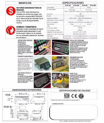 Balanza electrónica liquidadora marca: TORREY (México) referencia PCR-T - Foto 3