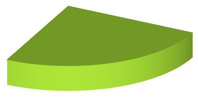 Balda de fijación invisible 19,5x19,5 cm. - Color: verde