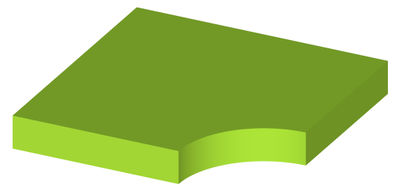 Balda de fijación invisible 29,5x29,5 cm. - Color: verde