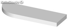 Balda de fijación invisible 60x19,5 cm. semicircular - Color: blanco