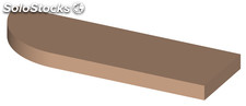 Balda de fijación invisible 60x19,5 cm. semicircular - Color: haya