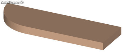 Balda de fijación invisible 60x19,5 cm. semicircular - Color: haya