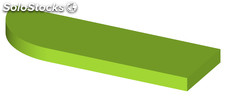 Balda de fijación invisible 60x19,5 cm. semicircular - Color: verde