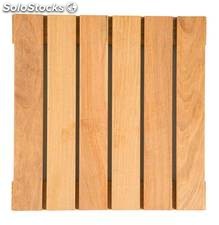 Baldosa exterior madera tropical 320x320 mm