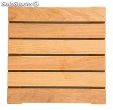 Baldosa exterior madera tropical 600x600 mm