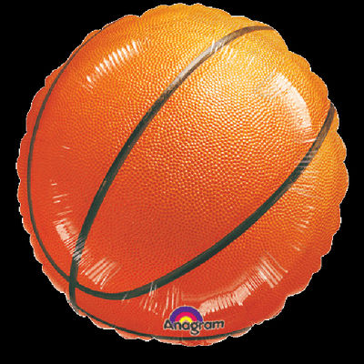 Ballon alu Anagram forme de ballon bascket 18&quot; 45cm