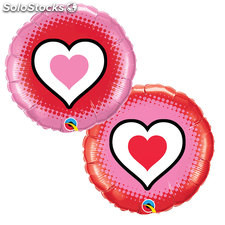 Ballon alu Coeur 18 &quot; (46 cm ) &quot; LOVE &quot; Only Hearts