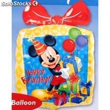 Ballon Alu en forme de cadeaux Mickey 46cm x 64cm