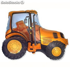 Ballon Alu Flexmetal Forme de Tracteur Jaune 95 cm X 75 cm