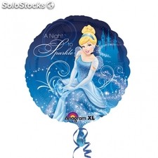Ballon Alu Rond Impression princesses Disney Cendrillon &quot;A night...