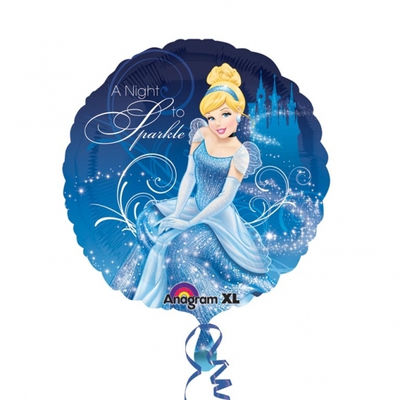 Ballon Alu Rond Impression princesses Disney Cendrillon &quot;A night...