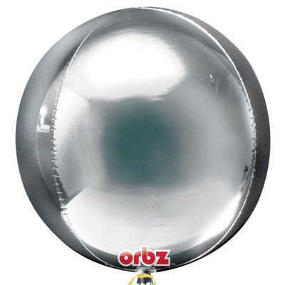Ballon Alu sphère ORBZ Argent 40 cm