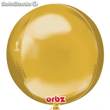 Ballon Alu sphère orbz Or 40 cm