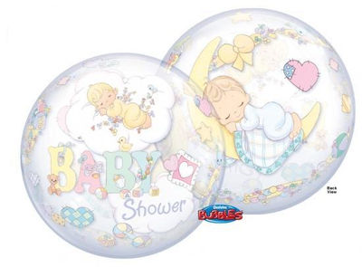 Ballon BUBBLES Qualatex 56cm de diamètre &quot; Baby Shower &quot;